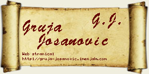 Gruja Jošanović vizit kartica